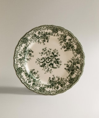 Zara Floral Earthenware Dinner Plate