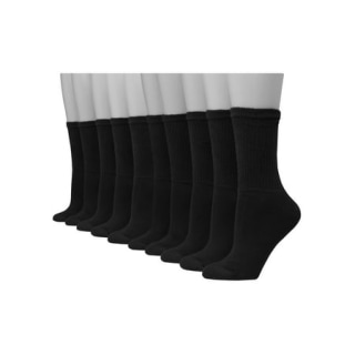 Hanes Women's Cushioned Crew Socks (10 Pack)