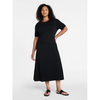 Time and Tru Seamed Cotton Midi Dress