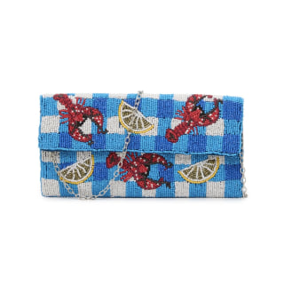 Kelly & Katie Lobsters & Lemons Beaded Clutch