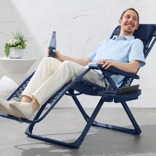 Best Choice Products Zero Gravity Folding Recliner Chair with Side Tray and Headrest