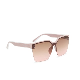 Jessica Simpson Rimless Shield Oversized Sunglasses