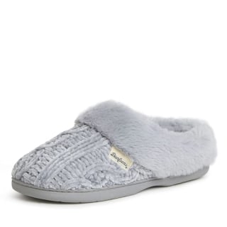 Dearfoams Claire Cable Knit Chenille Clog