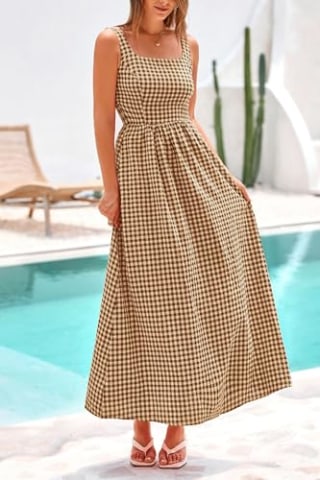 Prettygarden Summer Spaghetti Strap Maxi Dress