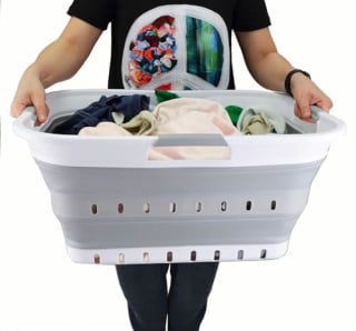 Sammart Collapsible Plastic Laundry Basket