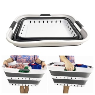 Sammart Collapsible Plastic Laundry Basket