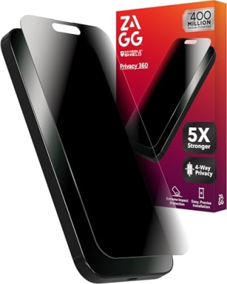 Zagg Glass Elite Privacy 360 Privacy Screen Protector (iPhone 15/16)