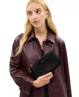 Coach Plaza Small Leather Slim Shoulder Bag