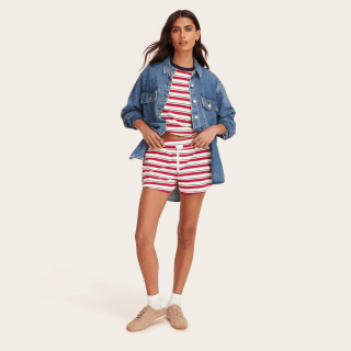 Women's High-Rise Drawstring Knit Pull-On Shorts 