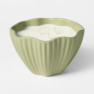 Threshold designed with Studio McGee 3 Wick Wavy Ribbed Ceramic Jar Candle