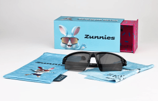 Zenni Black with Silver Mirror Wrap-Around Shield Sunglasses