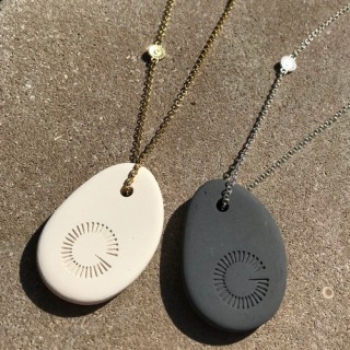 Veronique Gabai Ceramic Pebble Perfume Pendant