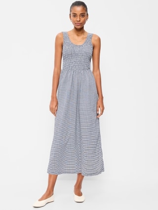 Old Navy Fit & Flare Smocked-Bodice Midi Dress