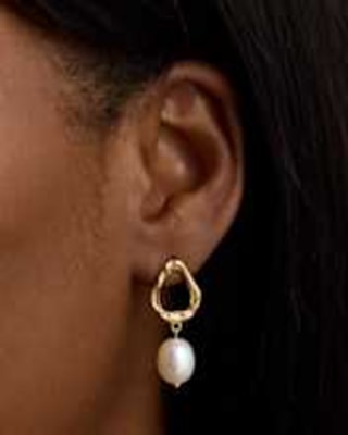 Quince Freshwater Cultured Pearl Sculptural Drop Earrings
