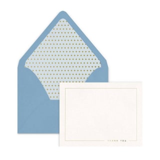 Paper Source Gold Border Thank You Card Set