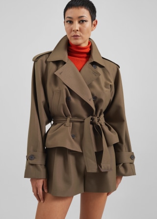 The Frankie Shop Kinsley Cropped Trench Jacket