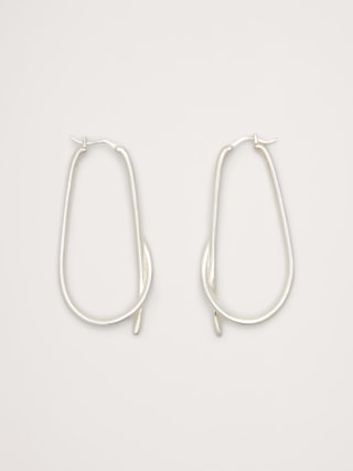 Banana Republic Large Knotted Hoop Earrings