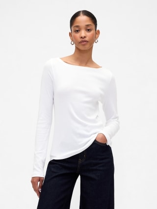 Gap Modern Ribbed Boatneck T-Shirt