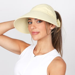 Ponyflo Solid Wide Brim Sunblocker with Back Bow