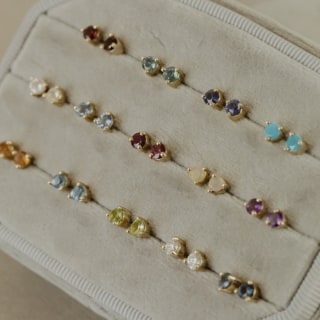 Sarah O. Gemstone Stud Earrings