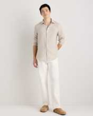 Quince Men's 100% European Linen Relaxed Long Sleeve Shirt
