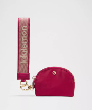 Lululemon Dual Pouch Wristlet Metallic Wordmark