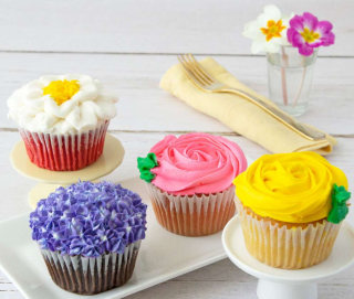 Bake Me a Wish! JUMBO Flower Cupcakes