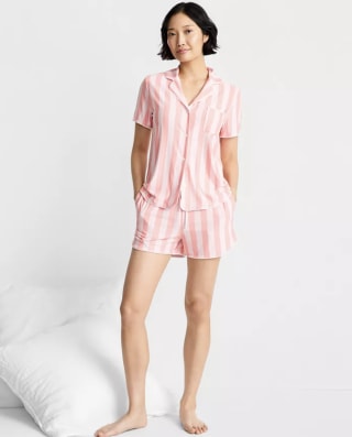State of Day Women's Modal Fluid Knit Notched-Collar Pajama Set 
