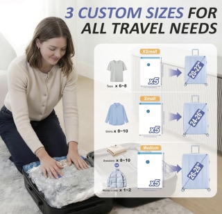 Cozy Essential Travel Vacuum Storage Bags 