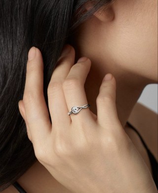 Pandora Infinite 14k Sterling Silver Lab-grown Diamond Ring