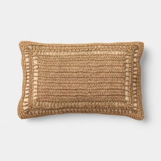 Threshold Lumbar Palm Weave Pillow