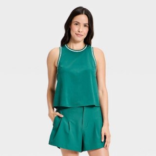 All in Motion Women's Active Light Tipped Crop Tank Top