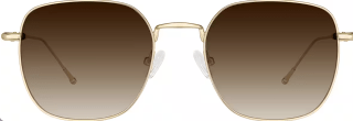 Zenni Optical Gold Square Glasses