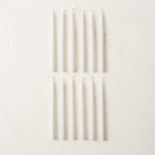 CB2 Small White Taper Candles