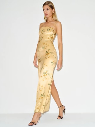 Reformation Frankie Silk Dress