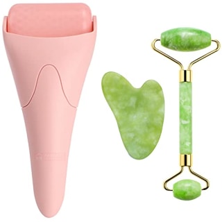 AECW 3-in-1 Natural Jade Roller and Gua Sha Set