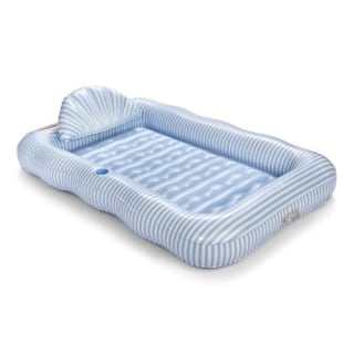 Funboy Blue Stripe XL Inflatable Tanning Pool Lounger