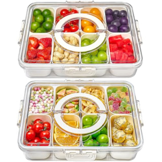 Mfacoy Snackle Box Container, 2 Pack