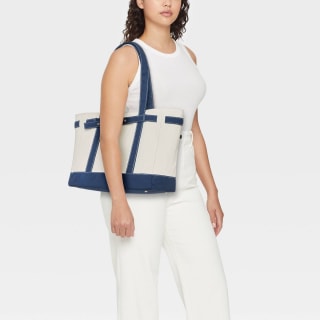 Universal Thread Canvas Large Belted Tote Bag