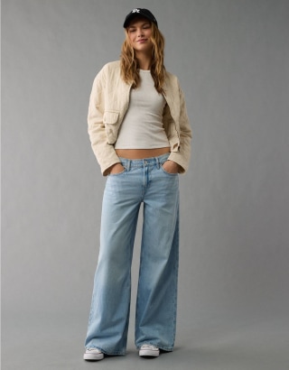AE Dreamy Drape Strigid Low-Rise Ultra Wide-Leg Jean