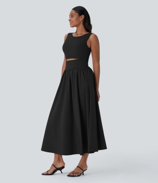 Halara Breezeful™ Sleeveless Cut Out Maxi Casual Dress
