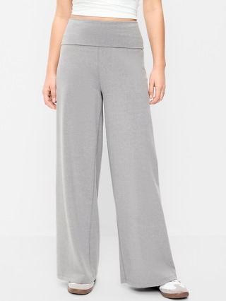 Old Navy PowerChill Fold-Over Wide-Leg Pants