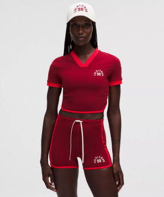 Lululemon Nulu Sporty Trim Short-Sleeve Shirt