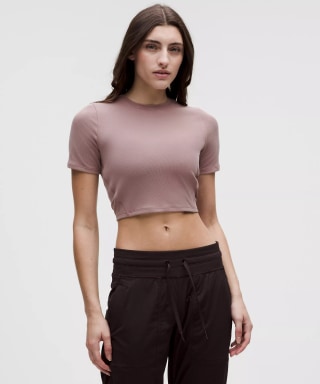 Lululemon Soft Ribbed Keyhole Short-Sleeve Shirt