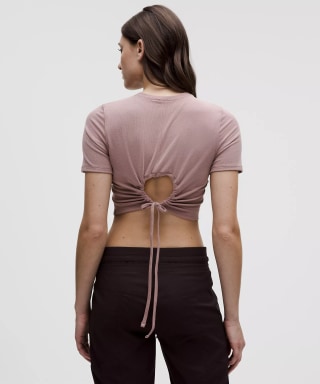 Lululemon Soft Ribbed Keyhole Short-Sleeve Shirt