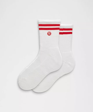 Lululemon Unisex Daily Essential Quarter Socks Stripe
