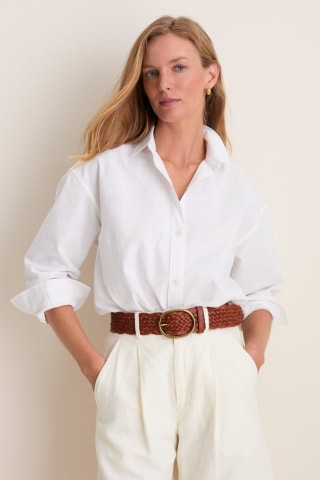 Tuckernuck White Rustic Slub Cotton Stallings Button Down