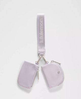 Lululemon Dual Pouch Wristlet Metallic Wordmark