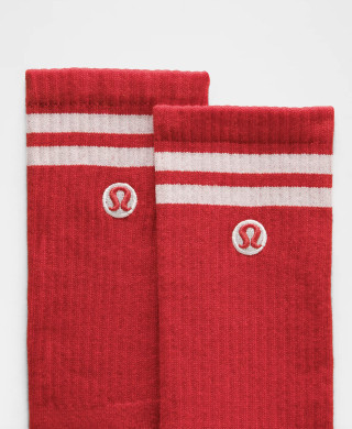 Lululemon Unisex Daily Essential Quarter Socks Stripe