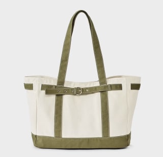 Universal Thread Canvas Large Belted Tote Bag